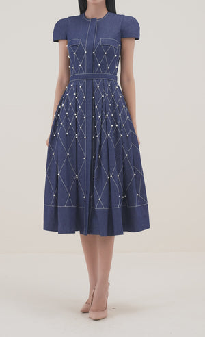 
            
                Load and play video in Gallery viewer, Denim Pearl Dress
            
        