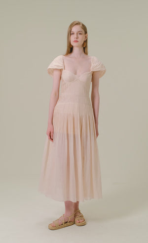
            
                Load and play video in Gallery viewer, Twist Beige Midi Dress
            
        