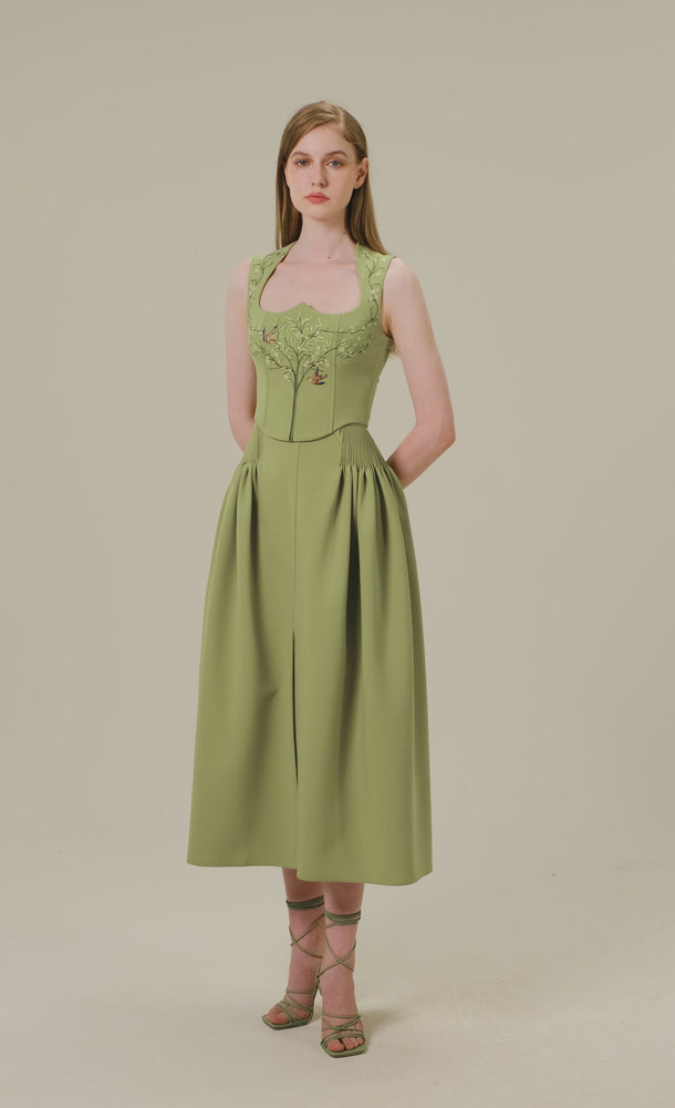 
            
                Load and play video in Gallery viewer, Embroidered Sleeveless Green Top
            
        