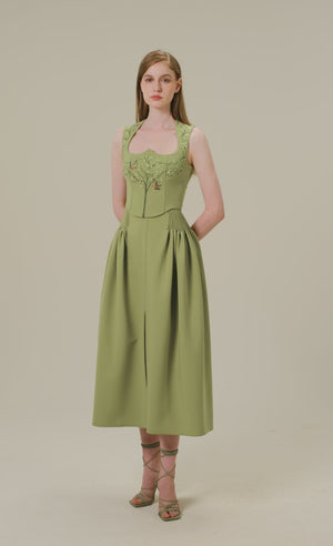 
            
                Load and play video in Gallery viewer, Embroidered Sleeveless Green Top
            
        