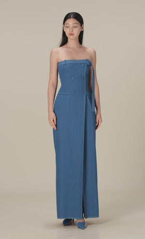 
            
                Load and play video in Gallery viewer, DENIM LONG DRESS
            
        