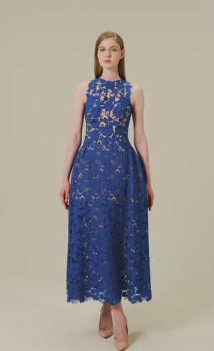 
            
                Load and play video in Gallery viewer, Blue Lace Midi Dress
            
        
