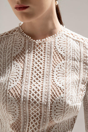 HALF MOON LACE DRESS