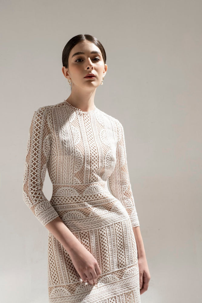 HALF MOON LACE DRESS