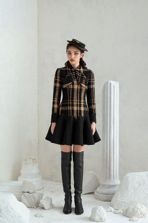 Kelly Dress - Brown Plaid
