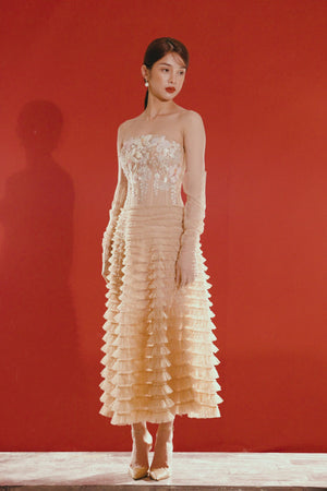 
            
                Load and play video in Gallery viewer, Flower Draped Midi Dress
            
        