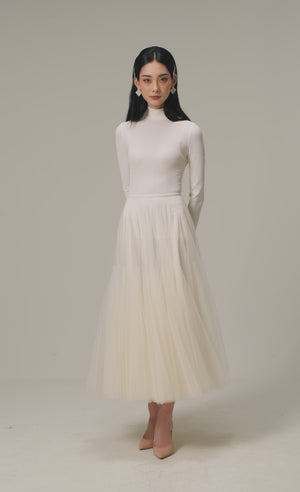 
            
                Load and play video in Gallery viewer, IVORY TULE TRIANGLE SKIRT WITH LINING
            
        