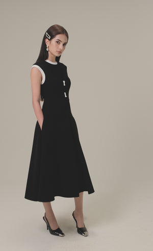 
            
                Load and play video in Gallery viewer, BOW TIE BLACK MIDI DRESS
            
        