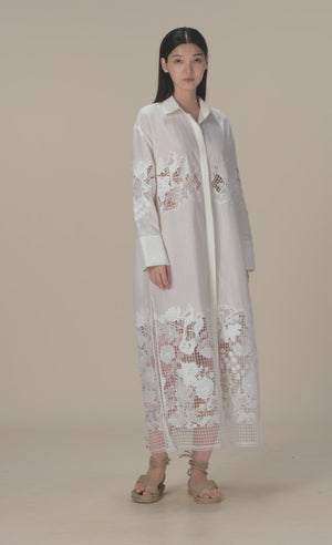 
            
                Load and play video in Gallery viewer, LOBBSTER LACE SHIRT DRESS
            
        