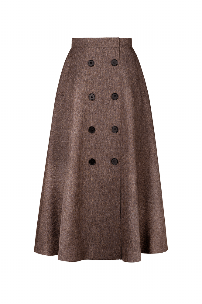 TRENCH SKIRT - COOKIE