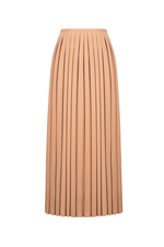 CAMEL PLEATED SKIRT