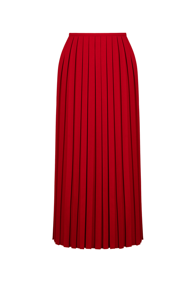 
            
                Load image into Gallery viewer, RED PLEATED SKIRT
            
        