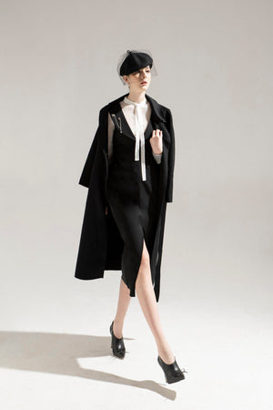 CASHMERE COAT - BLACK