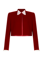RED BEADED BOW JACKET