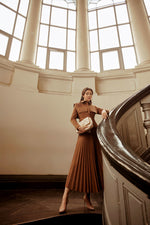Chocolate  Pleat Sailor Skirt